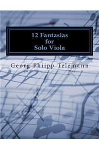 12 Fantasias for Solo Viola