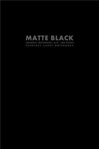 Matte Black Journal Notebook, 6x9, 100 Pages