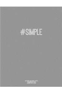 Notebook for Cornell Notes, 120 Numbered Pages, #SIMPLE, Grey Cover