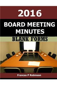 2016 Board Meeting Minutes