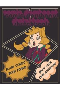 Comic Storyboard Sketchbook Blank Comic Book Forms Draw Your Own Adventure