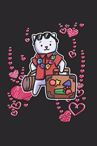 Vacation Case Heart Cat Notebook