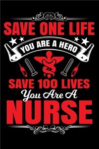 Save One Life You are A Hero Save 100 Lives You are a Nurse