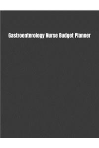 Gastroenterology Nurse Budget Planner