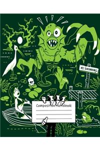 Swamp Monster Wide Ruled Journal