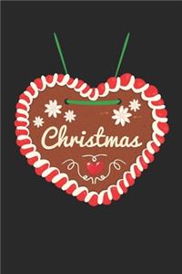 Gingerbread Heart Christmas Notebook - Christmas Lover Journal - Christmas Gift for Christmas Lovers