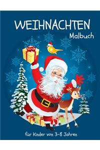 Weihnachten Malbuch für Kinder von 3-8 Jahren