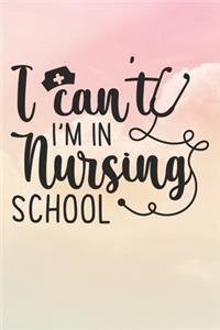 I Can't I'm In Nursing School