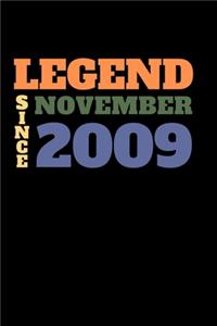 Legend since November 2009: Ruled Birthday Diary Notebook or Guest book Journal - Lined Register Pocketbook for Men and Women with Lines - Visitors' book for Birthdays and Part