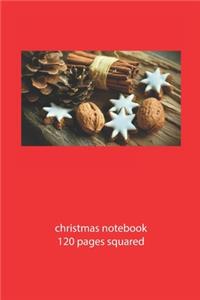 christmas notebook 120 pages squared