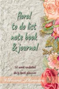 Floral to Do List Note Book & Journal