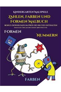 Kindergarten Malspiele (Zahlen, Farben und Formen)