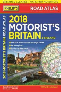 Philip's 2018 Motorist's Road Atlas Britain and Ireland A3