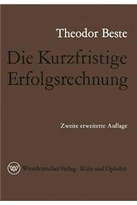Die Kurzfristige Erfolgsrechnung