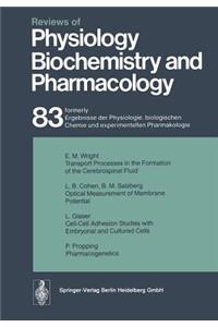 Reviews of Physiology, Biochemistry and Pharmacology: Volume: 83