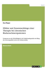 Effekte und Zusammenhänge einer Therapie bei chronischen Rückenschmerzpatienten