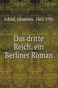 Das dritte Reich, ein Berliner Roman