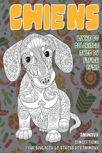 Livre de coloriage avec du papier épais - Conceptions pour soulager le stress des animaux - Animaux - Chiens