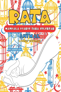 Mandala Diario para colorear - Líneas gruesas - Animal - Rata