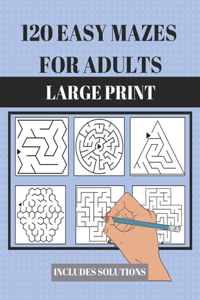 120 Easy Mazes for Adults