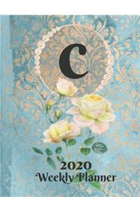 Plan On It Large Print 2020 Weekly Calendar Planner 15 Months Notebook Includes Address Phone Number Pages - Monogram Letter C
