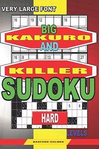 Very large font. Big Kakuro and Killer Sudoku hard levels.