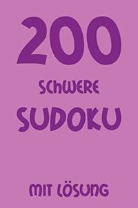 200 schwere Sudoku mit Lösung