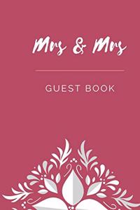 Mrs & Mrs Guest Book