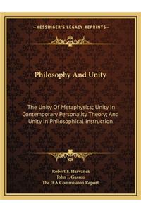 Philosophy and Unity