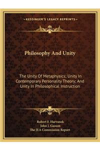 Philosophy And Unity