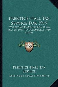 Prentice-Hall Tax Service for 1919