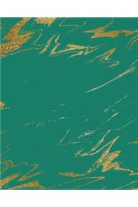 Rainbow and Gold Marble Composition Notebook - Large Ruled Notebook - 8x10 Lined Notebook (Softcover Journal / Notebook / Diary)