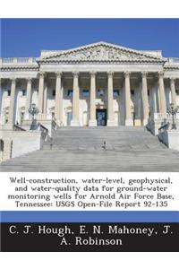 Well-Construction, Water-Level, Geophysical, and Water-Quality Data for Ground-Water Monitoring Wells for Arnold Air Force Base, Tennessee