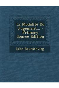 La Modalite Du Jugement...