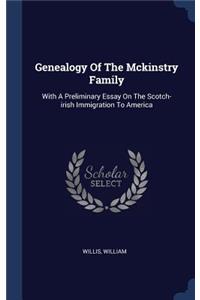 Genealogy Of The Mckinstry Family
