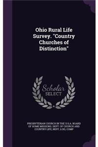 Ohio Rural Life Survey. Country Churches of Distinction