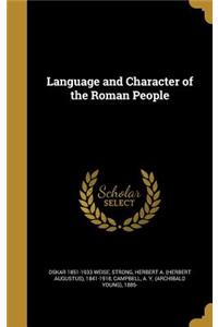 Language and Character of the Roman People