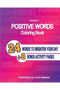 Positive Words Coloring Book