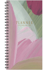 Plum Abstract Academic July 2024 - June 2025 8.5 X 11 Softcover Planner