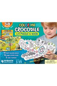 Color Me Crocodile: 3D Puzzle and Book