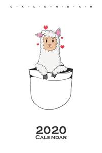 Llama in bag Calendar 2020