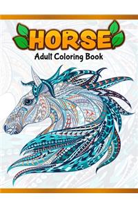 Horses Adult Coloring Book