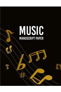 Wide Staff music Manuscript Paper