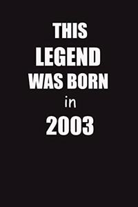 This Legend Was Born In 2003