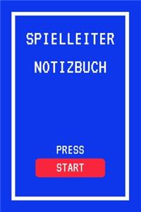 Spielleiter Notizbuch Press Start