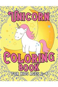 Unicorn Coloring Book for Kids Ages 2-4