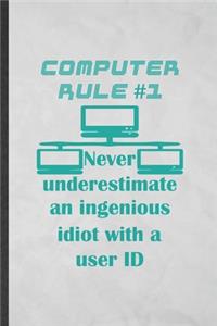 Computer Rule 1 Never Underestimate an Ingenious Idiot with a User ID