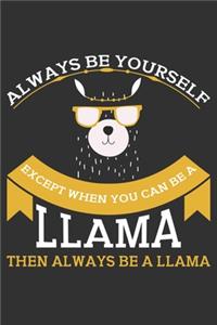 Always be yourself expect when you can be a llama then always be a llama