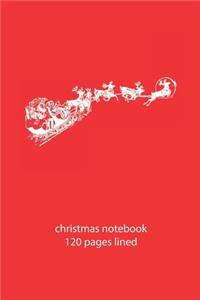 christmas notebook 120 pages lined