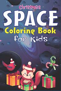 Christmas Space Coloring Book For Kids